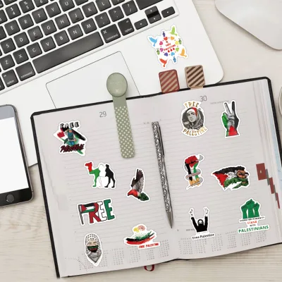 2026 Palestinian Flag Wholesale Custom Logo 500Pcs Love and Peace Palestinian Sticker Tape Rolls