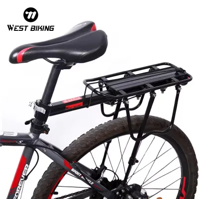 WEST BIKING Bicycle Rack Full Quick Release MTB Beach Road Bike Luggage Rack Reflective Logo Mountain Bike Rear Rack