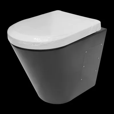 Kuge Durable Floor-Mounted 304 Stainless Steel Vacuum Toilet with Bidet Function Aircraft Marine RV Toilet Bowl