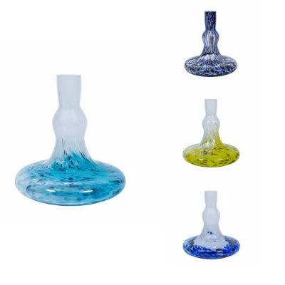 Cute Glass Shisha Accessories Gradient Color Hookah Glasses Bottle Bottom Vase Extra Shisha Base