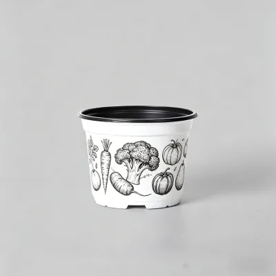 Decorative Thermoform Soft Plastic Nursery Pots Clear Printed Patterns Eco-Friendly Durable Biodegradable Reusable Flexible