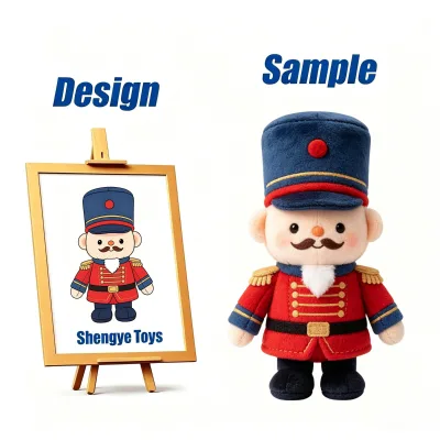 Shengye Professional Supplier Factory Custom Design Excellent Quality Christmas Nutcracker Plush Toy for Kid Holiday Party Gift