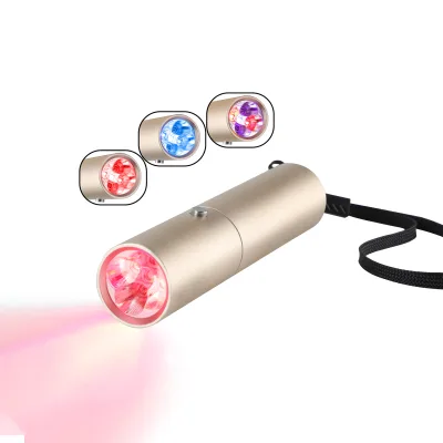 Face Hand Held Handheld Device Portable Led 630nm 630 670 nm Deep Red Flashlight Light Therapy Near Infrared Ray Lamp Wand Torch