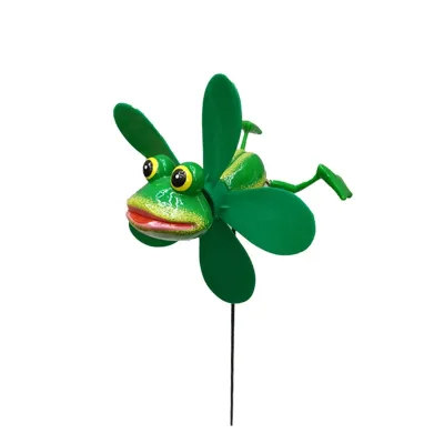 Cute Animal Pinwheel Toy for Kids Outdoor Plastic Lawn Decorations for Garden Yard