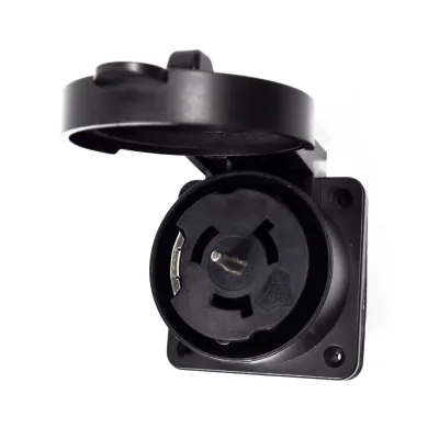 Epicord 50A 125/250V SS2-50R Twist Lock Receptacle with Weatherproof Cover 3 Outlets 3 Pole 4 Wire Grounding ETL Listed