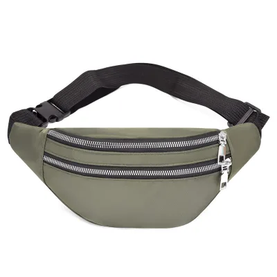 New Men's Korean-Style Waterproof Polyester Sports Waist Bag Large-Capacity Phone Pouch Fashionable Belt Pack