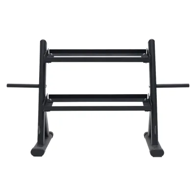 Multifunction 2 Tier Dumbbell Rack Weight Plate Holder Bumper Rack Wholesale Direct Manufacture Indoor Fitness Equipment