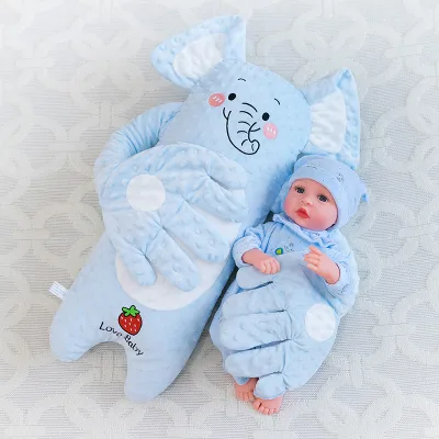 Factory Wholesale/OEM Baby-Friendly Plush Doll Pat-on-the-Bottom Soothing Toy Palm Design for Babies' Sleep Featuring Rabbit
