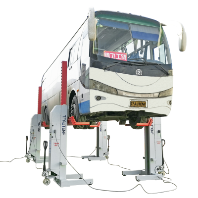 Robust 7.5 Ton Truck Service Lift with Automatic Safety Lock - Wired Column Lift for Safe Maintenance