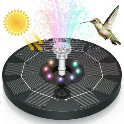 Outdoor Decoration Floating Solar Fountain for Bird Bath Mini Solar Panel Powered Water Fountain Pump