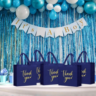 Bulk Wholesale Thank You Design Reusable Bags - Eco-Conscious, Multi-Scenario Use (Business/Retail/Conference)