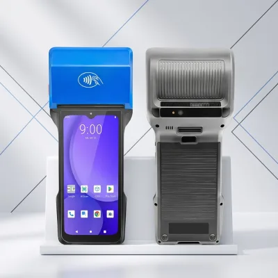 F1s Plus Wireless NFC POS Reader 58mm Thermal Printer Label Available Size 6.5 Inch Touch Screen Long-Lasting Battery Pos System