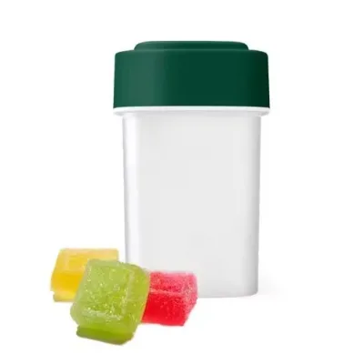 Smell Proof Child Resistant Plastic Jar Empty 50ml 100ml Capsule Pill Container with Wide Mouth Custom Printing