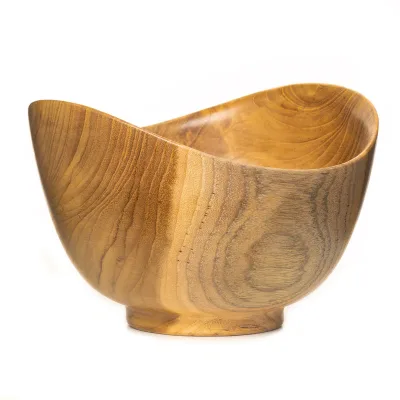 Wooden Wavy Menbachi Bowl Wavy Menbachi Wood Noodle Bowl