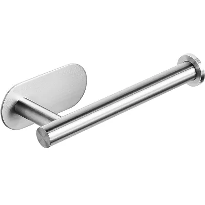 Punch Free Toilet Roll Holder SUS304 Stainless Steel Self-Adhesive Wall Mounted Bathroom Toilet Paper Holder No Drilling