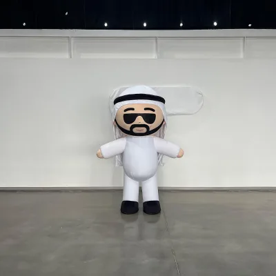 Inflatable Saudi Arabia Adult Mascot Costume Arabic Muslim Party Mascot Costume Oman Arab Man Mascot Costume Cartoon Character