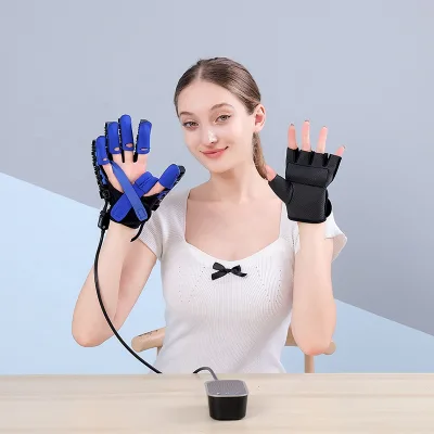 Professional Hand Finger Exercise Equipment LCD Display 9 Gears Electric Hand Rehabilitation Gloves for Elderly Stroke