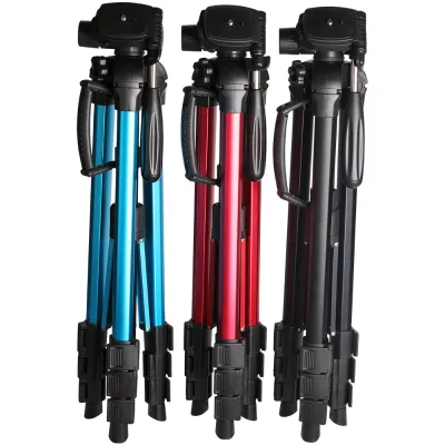 Zhongshan Hot Selling Portable Compact Lightweight Camera Shooting Tripod With 3-Way Pan and Tilt Head for Live Streaming