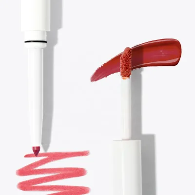 Custom Logo 2-in-1 12h Wear Waterproof Matte Glitter Lipgloss Pigment Vegan Plumping Private Label Lip Liner and Lip Gloss