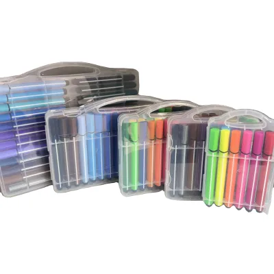 Manufacturer Hot Selling Custom Eco-friendly Flexible Multicolor Triangle Watercolor Brush Pen Brush Tip Marker for Drawing