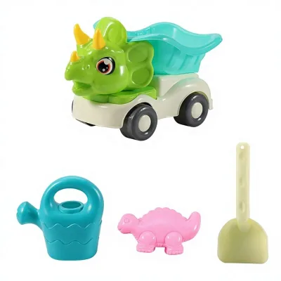 Triceratops Dinosaur Beach Truck Toy Set for Toddlers