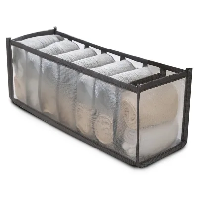 Underwear Storage Box Japanese-style Foldable Compartment Nonwoven Fabric Multi-function Three-in-One Socks Bra