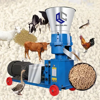 Wholesale Diesel Automatic Animal Poultry Feed Processing Machine Cast Iron 100-1000 Kg/h Mini Animal Feed Pallet Making Machine