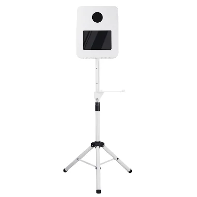 10.1" Touch Screen Photo Booth, Small Printer Tray, U-Shaped Ring Light Flight case Included for Party&gathering