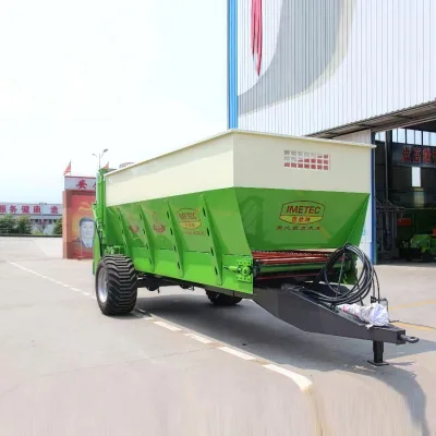 CE/ISO Certified 10 Ton Hydraulic Gearbox Manure Spreader for Organic Farming | Heavy Duty Design 540 RPM PTO 8-12m Spreading