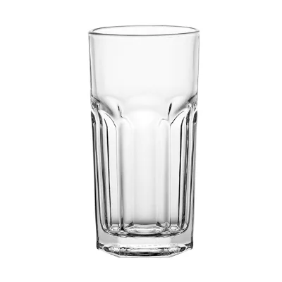 Classic Tall Glass Tumbler, Versatile Drinkware for Water/Juice, Ideal for Home Bar, Kitchen, Daily Use.