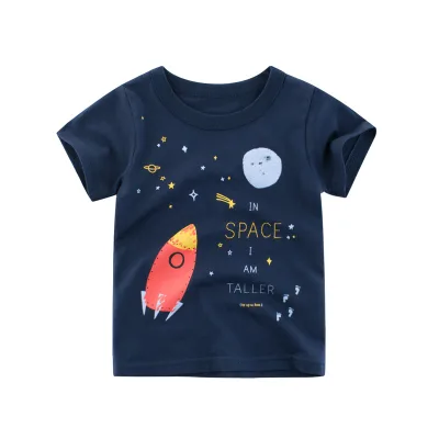 Hot Selling Customized Printing T Shirt for Infant Kids 100% Organic Cotton Short Sleeve Baby Clothes