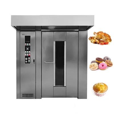 HNOC Industrial Rotary Rack Convection Oven 32 Tray 400x600mm Electric Gas Diesel 0-350C 304 Stainless Steel Bakery Oven