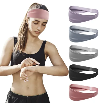 Custom Headband Mens Sweatband Sports Headband for Running Cycling Basketball Yoga Fitness Workout Stretchy Unisex