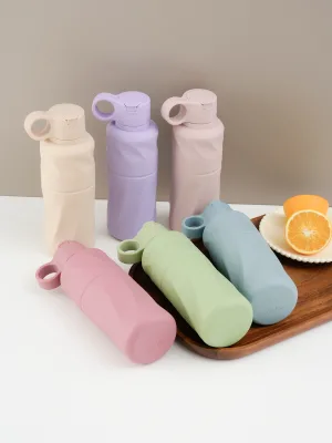 New Outdoor Silicone Kids Water Cup Portable Bottle Outside Sports Hiking Large Capacity Heat Insulation