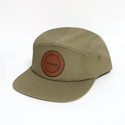 High Quality Cotton 5 Panel Hats Men Factory Low MOQ Custom Plastic Logo Outdoor Camping Fishing Sports Performance Accessories