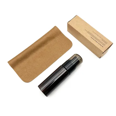 Streak-Free Lens Spray and Microfiber Cloths for Eyeglasses and Optics 1oz Amber Bottles Travel-Sized Safe for Glasses & Devices