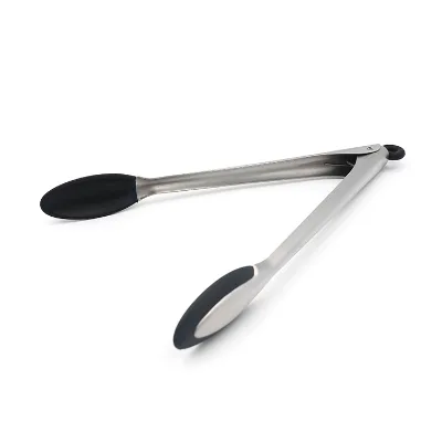 Heavy Duty Stainless Steel Food Tongs With Silicone Edge Banding Anti Scratch Serving Tongs for Kitchen Outdoor Grilling Tools