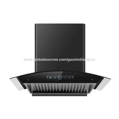 Manufacturer price curved black range hood for kitchen
