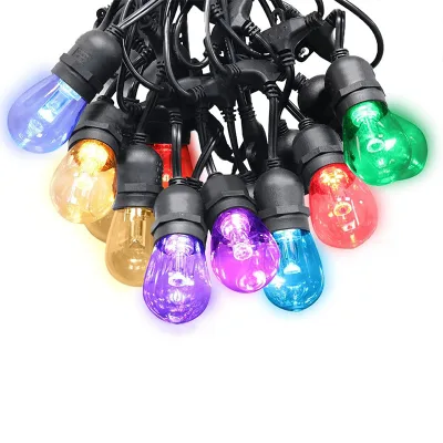 Atmosphere Home Bar Christmas Wedding Holiday Decoration Garland Outdoor Four Color S14 LED Colors Bulb Light Replaceable