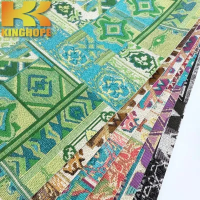 Kinghope PBRD Ethnic Jacquard Knit Fabric Bohemian Pattern Textile for Shoe Upper