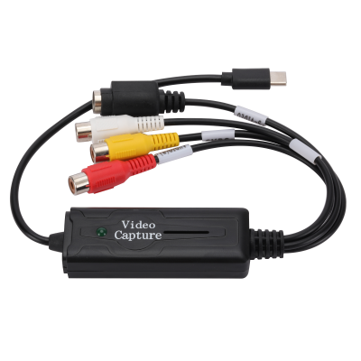 HD Video Recording Box Live Video Capture for Games Mobile Phone AV Video Capture Card with USB Type-C Interface