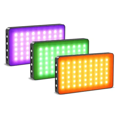 RGB Portable 20 Effect CCT Mode Rectangle RGB Rechargeable LED Camera Fill Light,Live Photography Background Mood Light