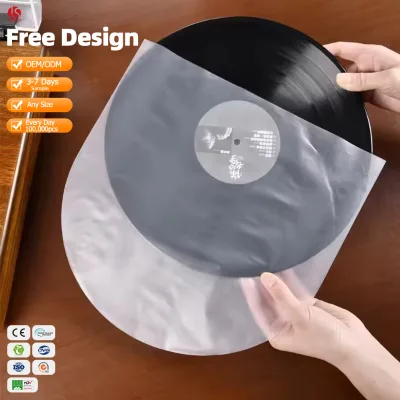 Factory Wholesale Customized logo Vinyl Record Inner Sleeves Anti-Static Premium Recyclable,Vinyl Record Sleeve