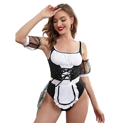 2025 new styles Factory Hot Sale Satin French Maid Costume