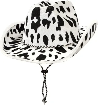 Cow Print Cowboy Hat for Bride-to-Be Western Theme Party Supplies Bachelorette Party Decorations Valentine's Day Costume