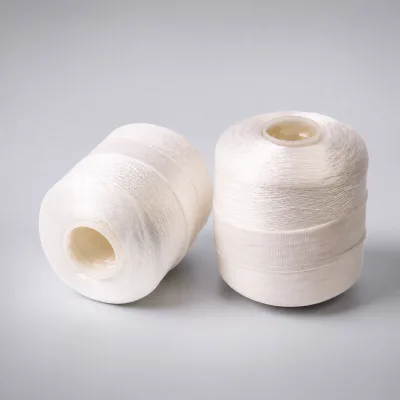 Nylon 66 Inside Bonded Sew Thread Raw White Color with Dye Plastic Tube for Making King Tube Thread