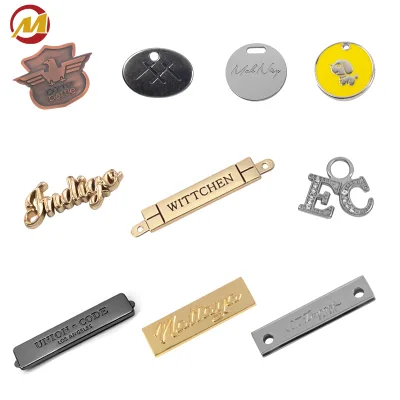 Custom Private Metal Waterproof Label Clothing Tags Sewing Metal logo Label for Clothes Garment Handbag Jeans Swimwear Luggage