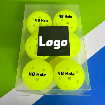 High Quality 48 Holes Custom Pickleball Ball Usapa Approved Rotomolded Seamless Frosted Surface High-speed Turn Circle