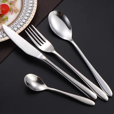 Custom Logo Luxury Stainless Steel Silverware Cutlery Set Knife Fork Spoon Set Flatware Set for Wedding Party Festival