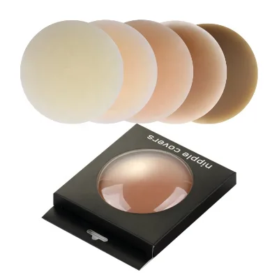 High Quality Non-glue Self-Adhesive Breasts Pasties OEM Customized Reusable Silicone Nipple Covers  Nipple Sticker